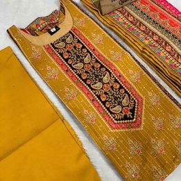 Radiant Yellow Kurti with Pant and Dupatta Set